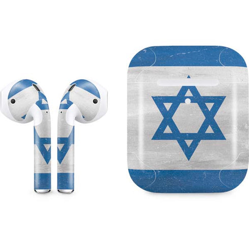 Israel Flag Distressed Apple AirPods 2 Skin